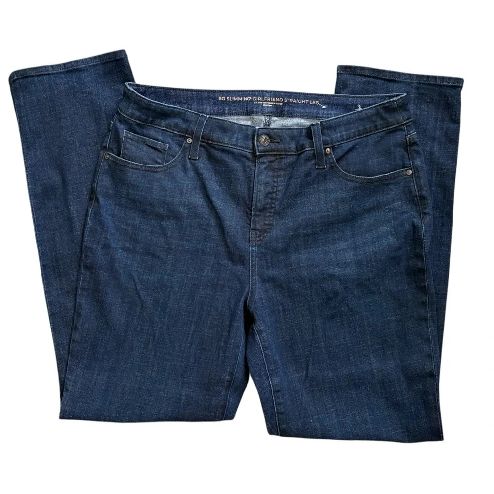 👖 NWOT Chico’s So Slimming Girlfriend Jeans | Indigo Straight Leg | Size 12 - Picture 8 of 8